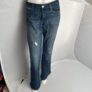 GAP Y2K Sexy Bootcut Destructed Medium blue wash denim jeans